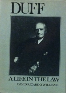 Book Cover: Duff: A Life in the Law
